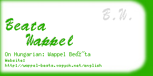 beata wappel business card